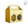 Apri scheda prodotto: Scatola da regalo - gialla a nido d`ape - per 2 vasetti da 500 gr. di miele